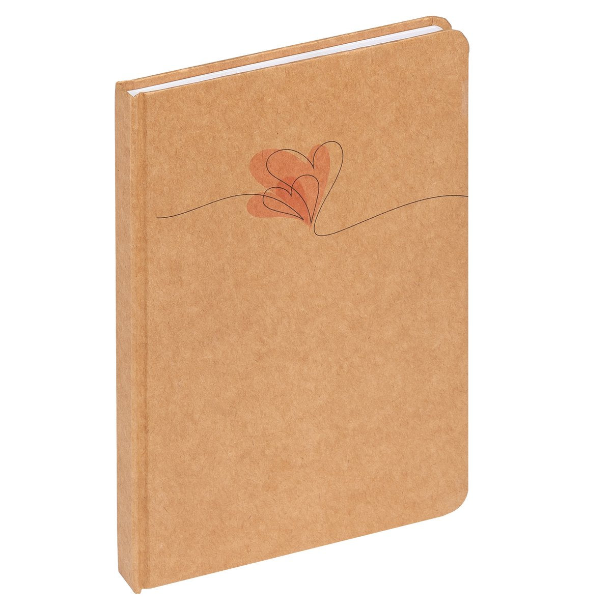 Walther nb521p-2 corazón - cuaderno - formato din a5 - marrón