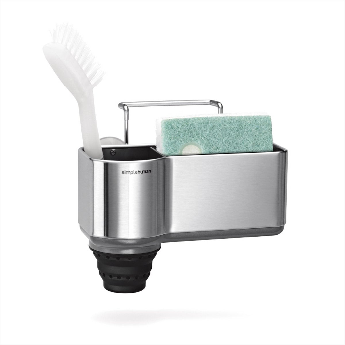 Simplehuman keuken gootsteen organizer - rvs - 19x14x19 cm - zilver