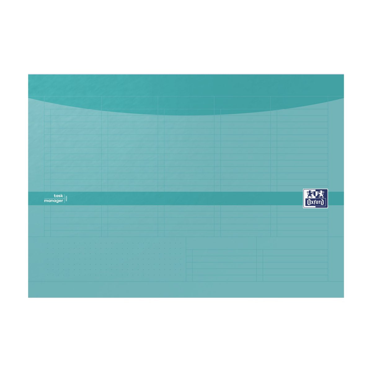 Oxford task manager weekplanner a4 60 vel aqua notitieboek voor taken