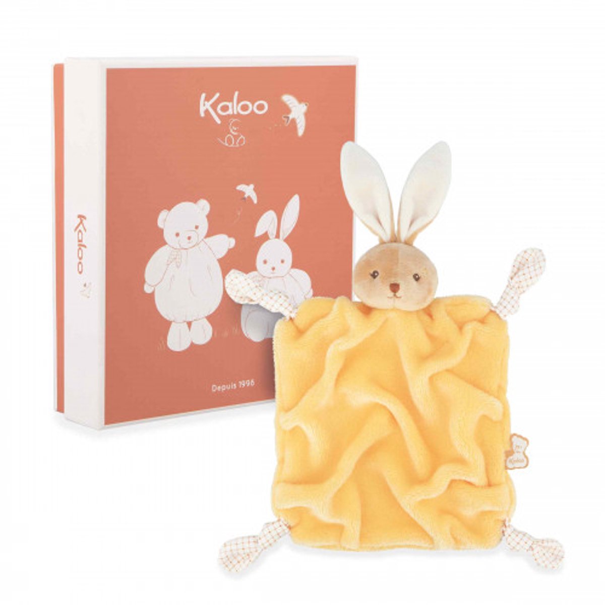 Kaloo intemporel - knuffeldoek - konijn - geel kleur