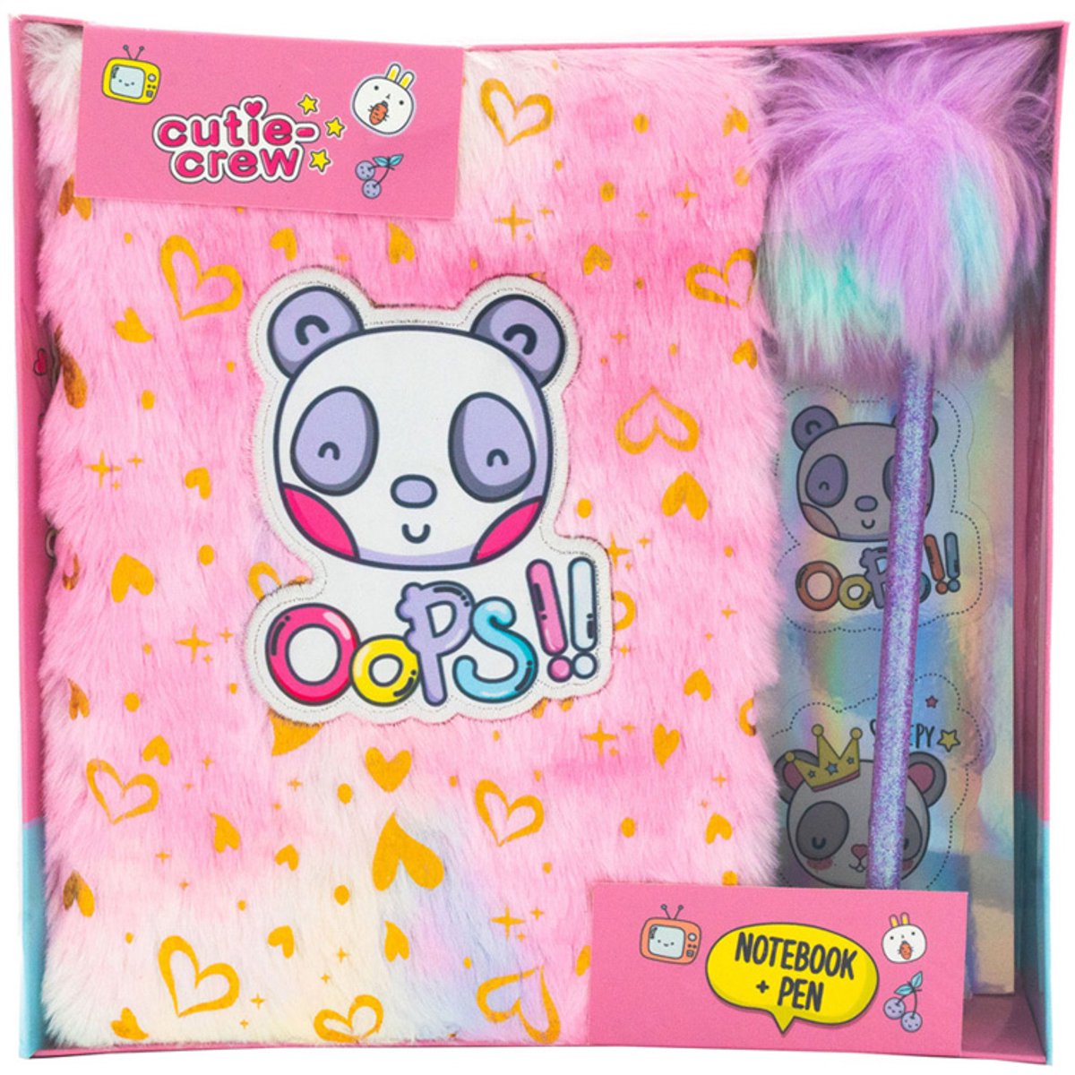 Canco Cutie Crew Notebook con Pompom Pen