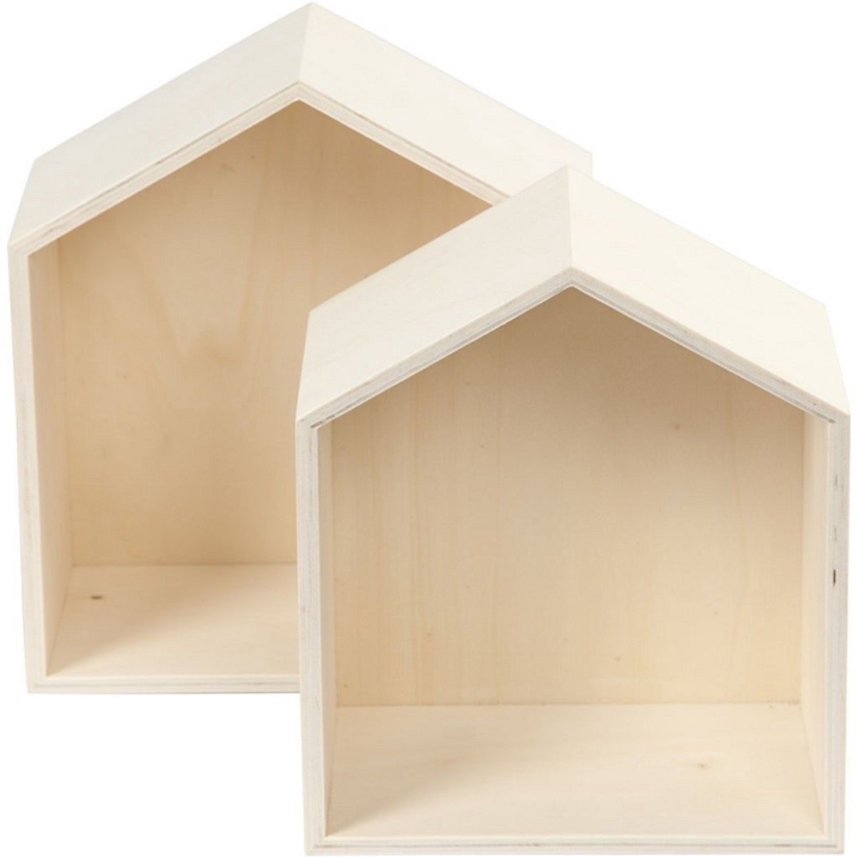 Creativ company cajas de presentación, casas, al: 22,5+25 cm, p: 12,5 cm, a: 19,5+22,5 cm, 2 piezas 1 juego