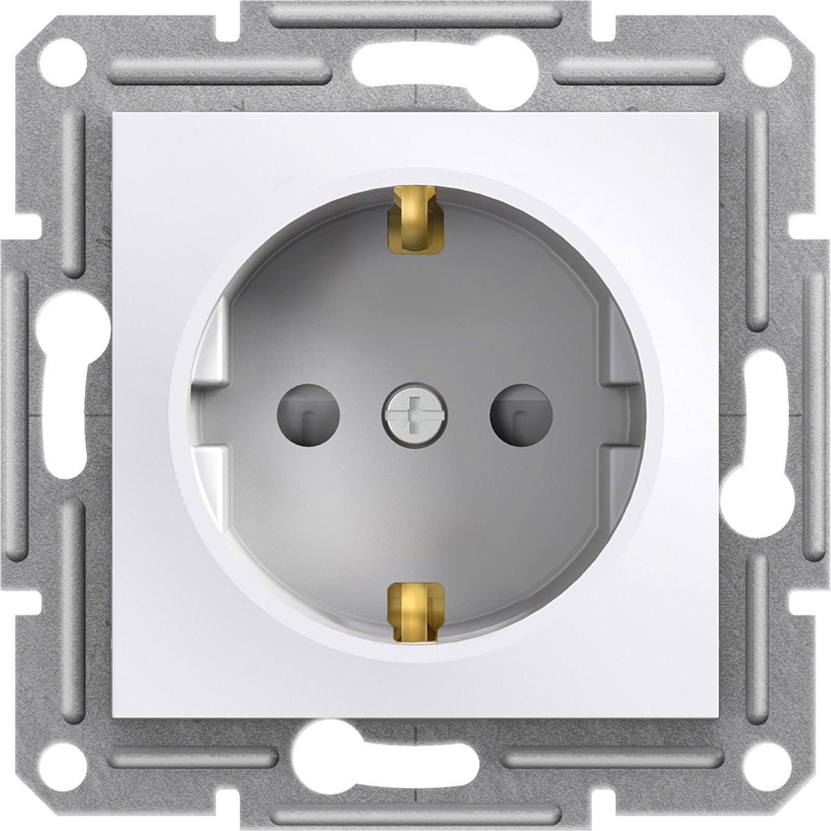 Schneider electric asfora stopcontact inbouw randaarde beveiliging - wit
