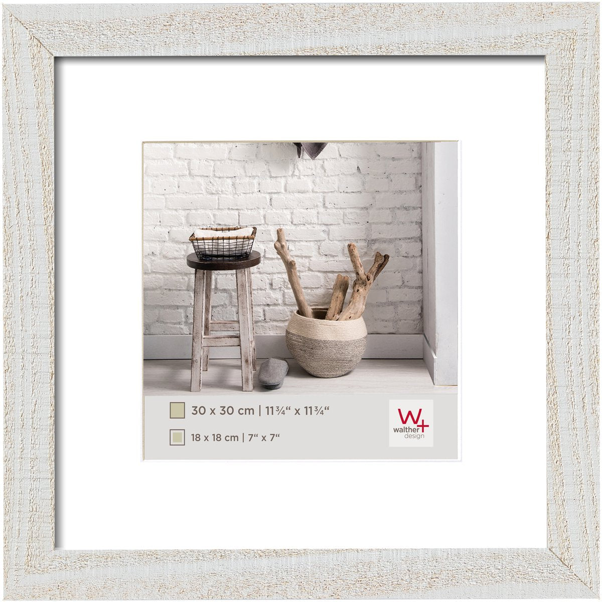 Walther home - marco de madera - tamaño de foto 30x30 cm - blanco polar