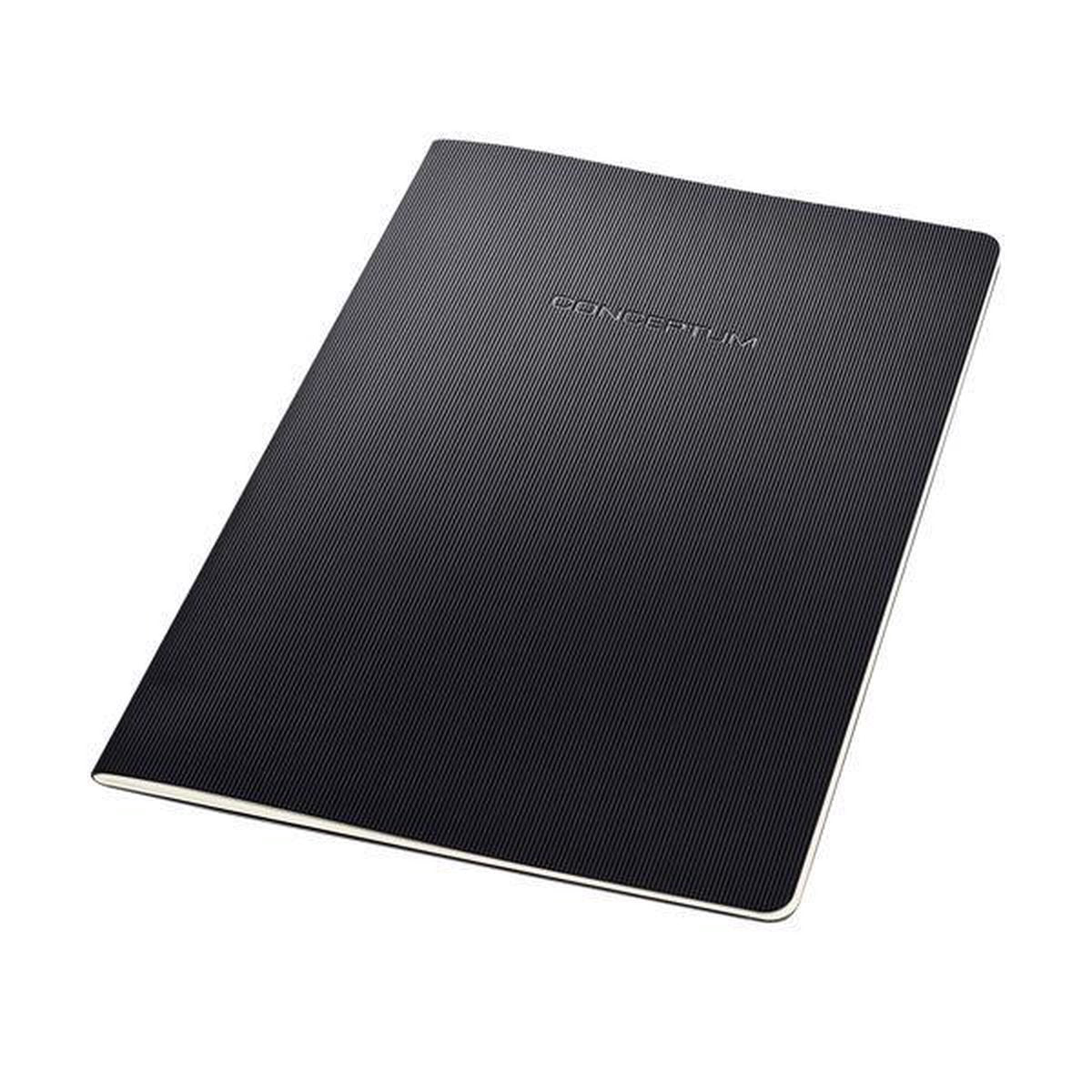 Quaderno Sigel - conceptum - a4 - nero - copertina morbida - 64 pagine - 80 grammi - line - si-co861