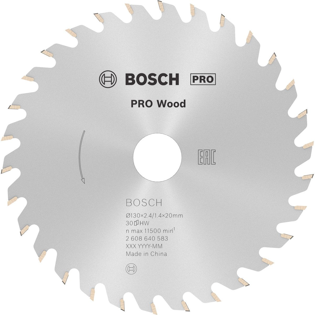 Bosch cirkzb opt 130x20 16x2.4 30t wz