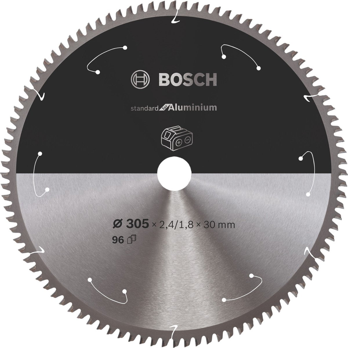Hoja de sierra circular estándar Bosch para aluminio 305 x 2,4 x 30 mm 96 dientes (2608837782)