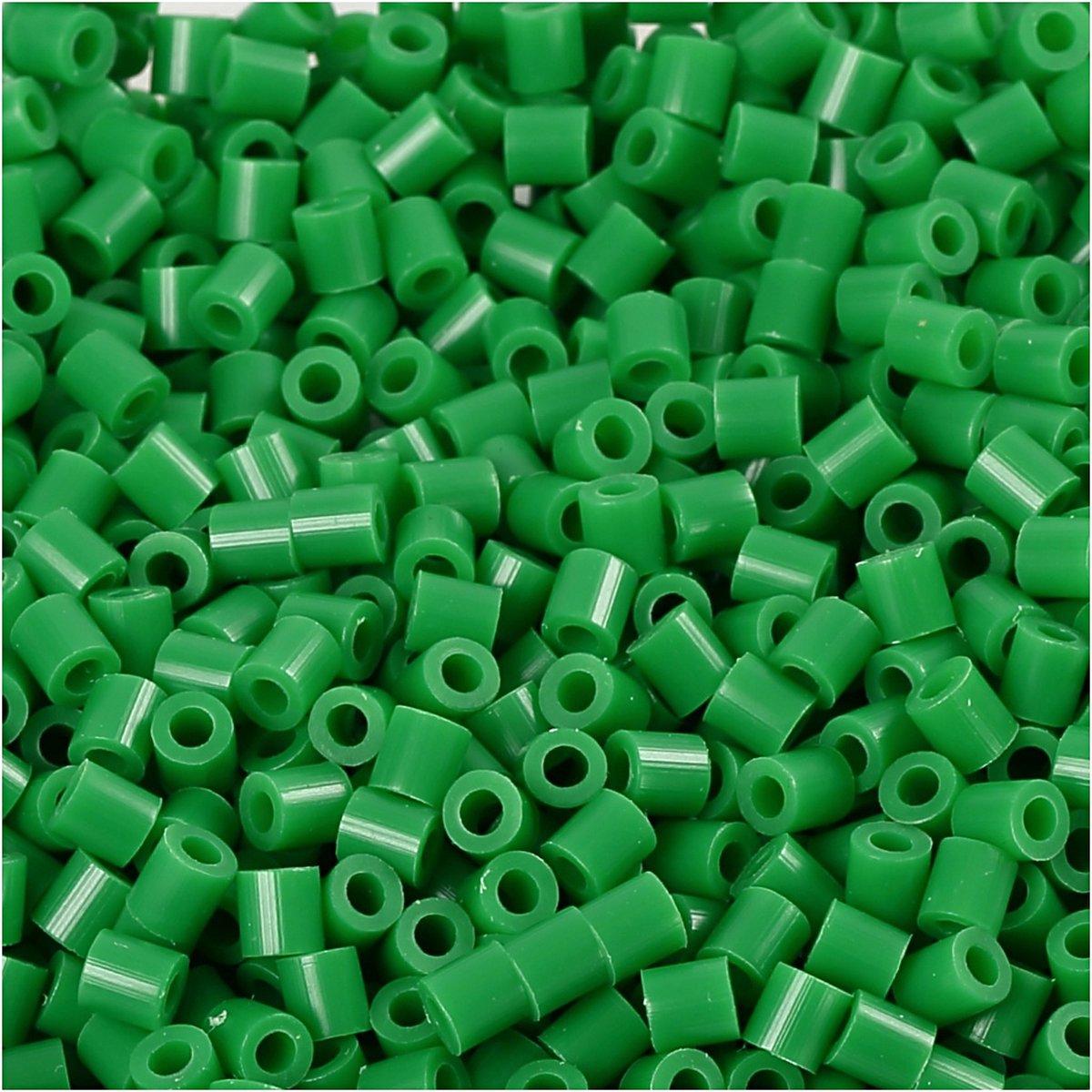 Perline fotografiche Nabbi, misura 5x5 mm, misura buco 2,5 mm, media, verde (16), 6000 pezzi 1 scatola