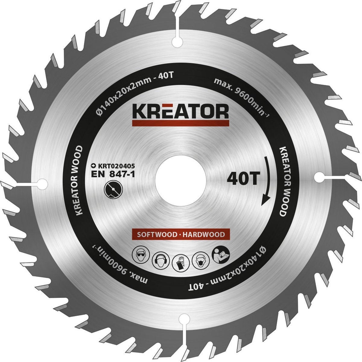 Kreator - krt020405 - cirkelzaagblad - 140mm40t