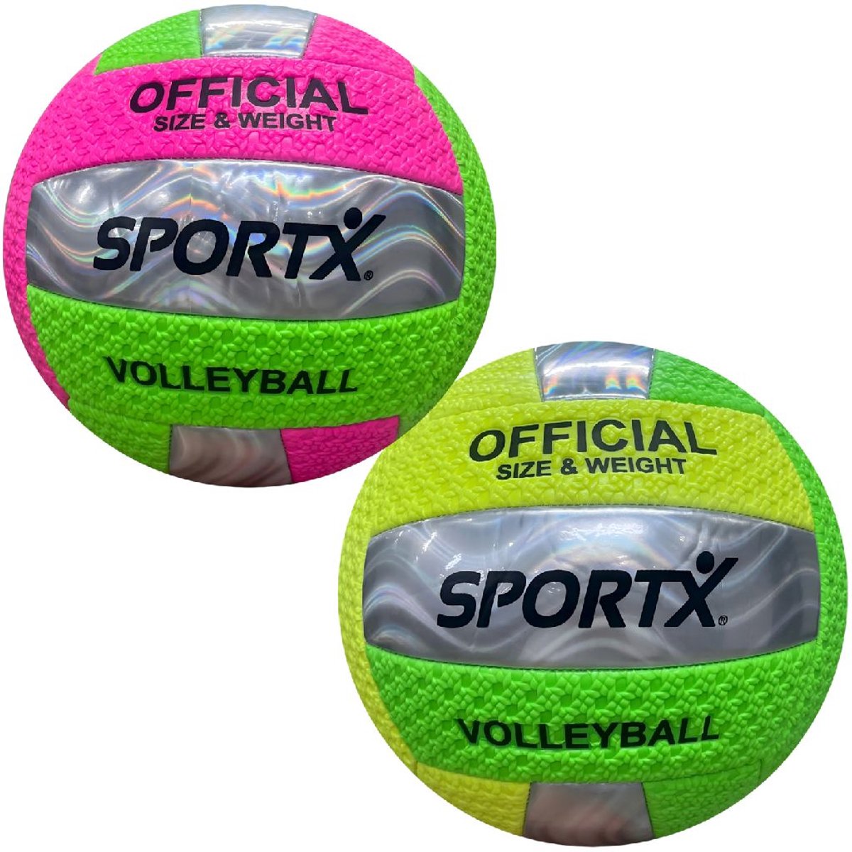 Sportx strand volleybal metallic speelgoed bal voor kinderen.