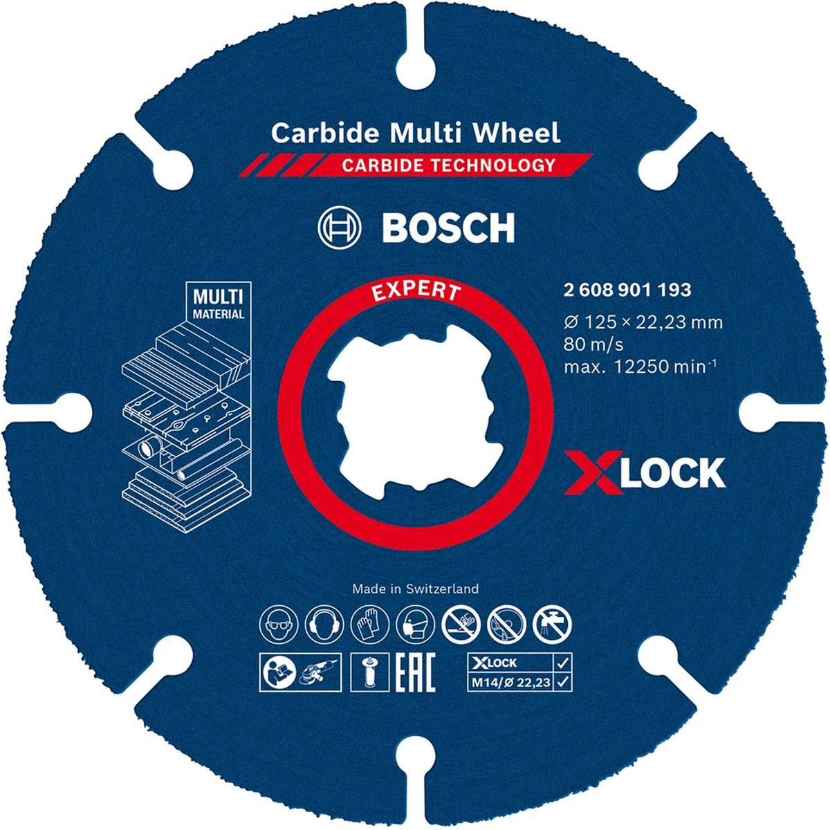 Disco de corte múltiple de Carbide Multiwheel de Bosch Expert X-Lock,