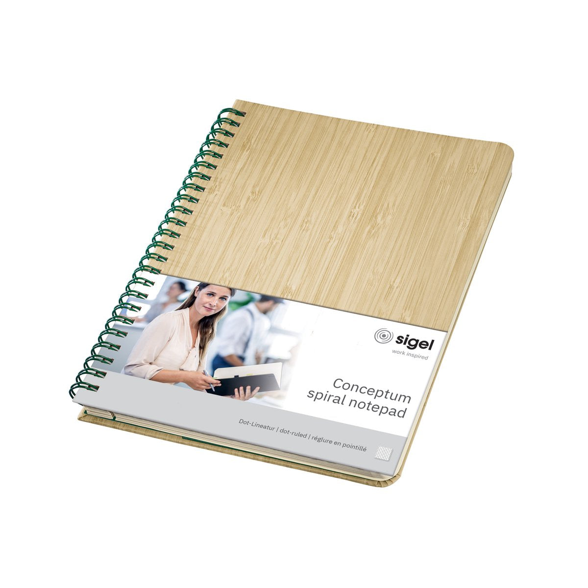 Scritta a spirale sigel conceptum nature edition a5 marrone chiaro, beige