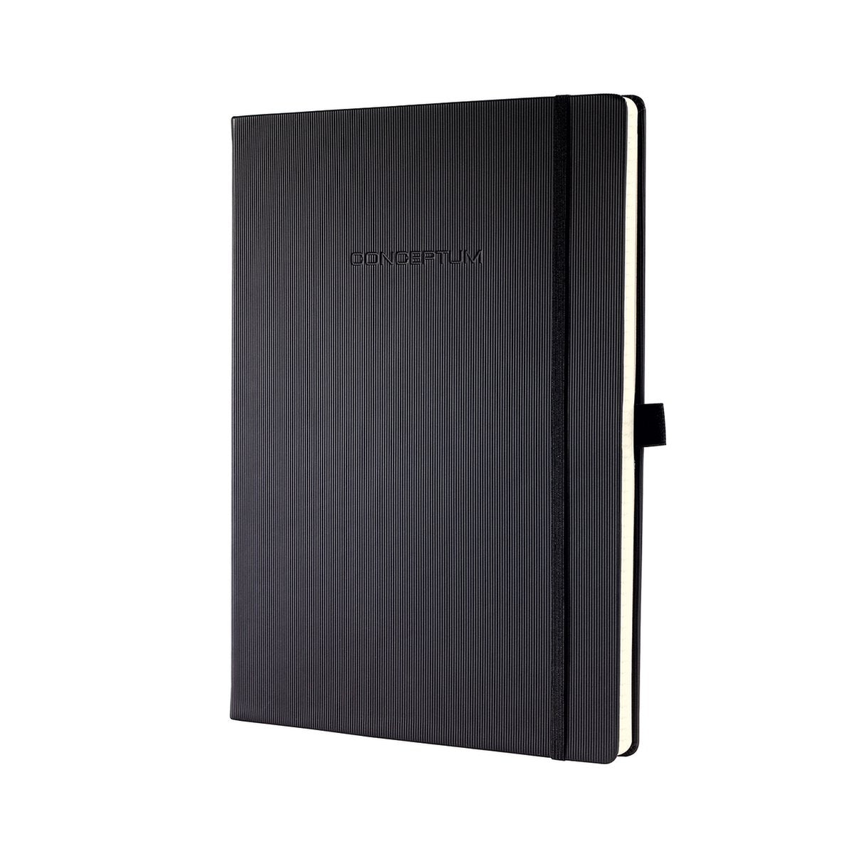 Quaderno Sigel - conceptum pure - a4+ - nero - copertina rigida - 194 pagine - 80 grammi - linea - si-co116