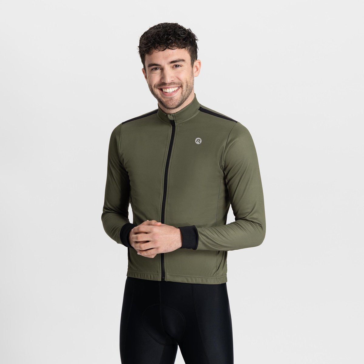 Maglia ciclismo Rogelli core uomo - maniche lunghe - verde - s
