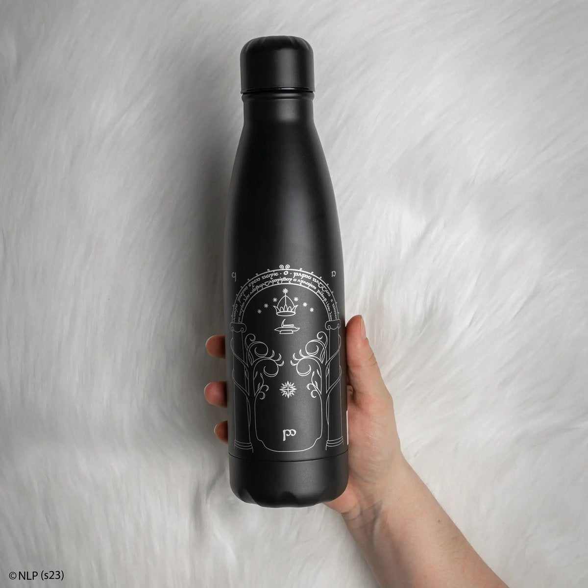 Cinereplicas Botella de agua metálica El Señor de los Anillos Puerta de Moria