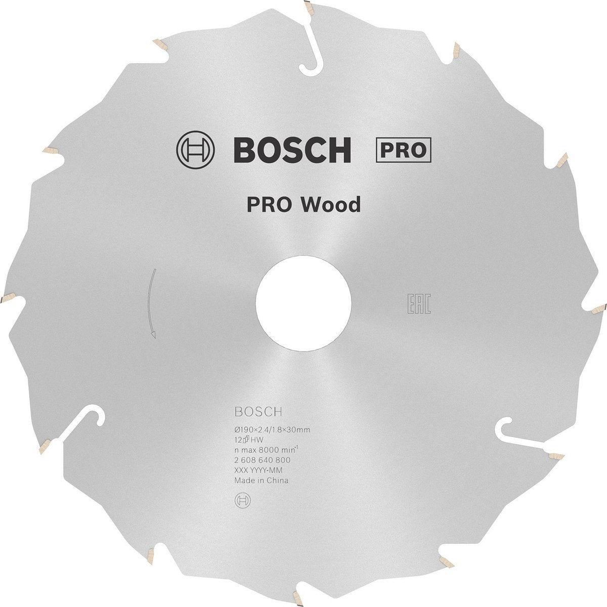 Bosch cirkzb velocità 190x30x2.6 12t fz wz