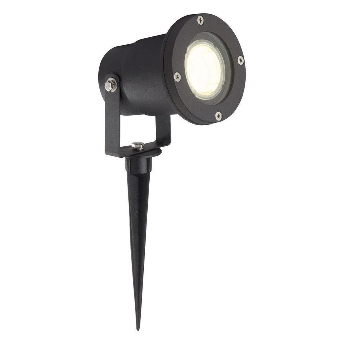 Brilliant janko - faretto da terra - lampada da esterno - 1xgu10 3w - ip44 - nero