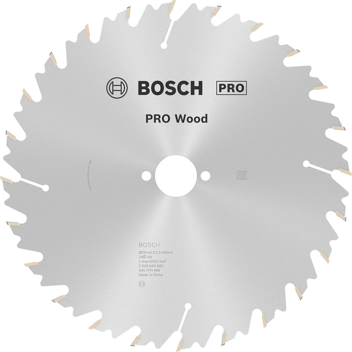 Bosch cirkzb velocidad t 250x30x3.2 24t wz