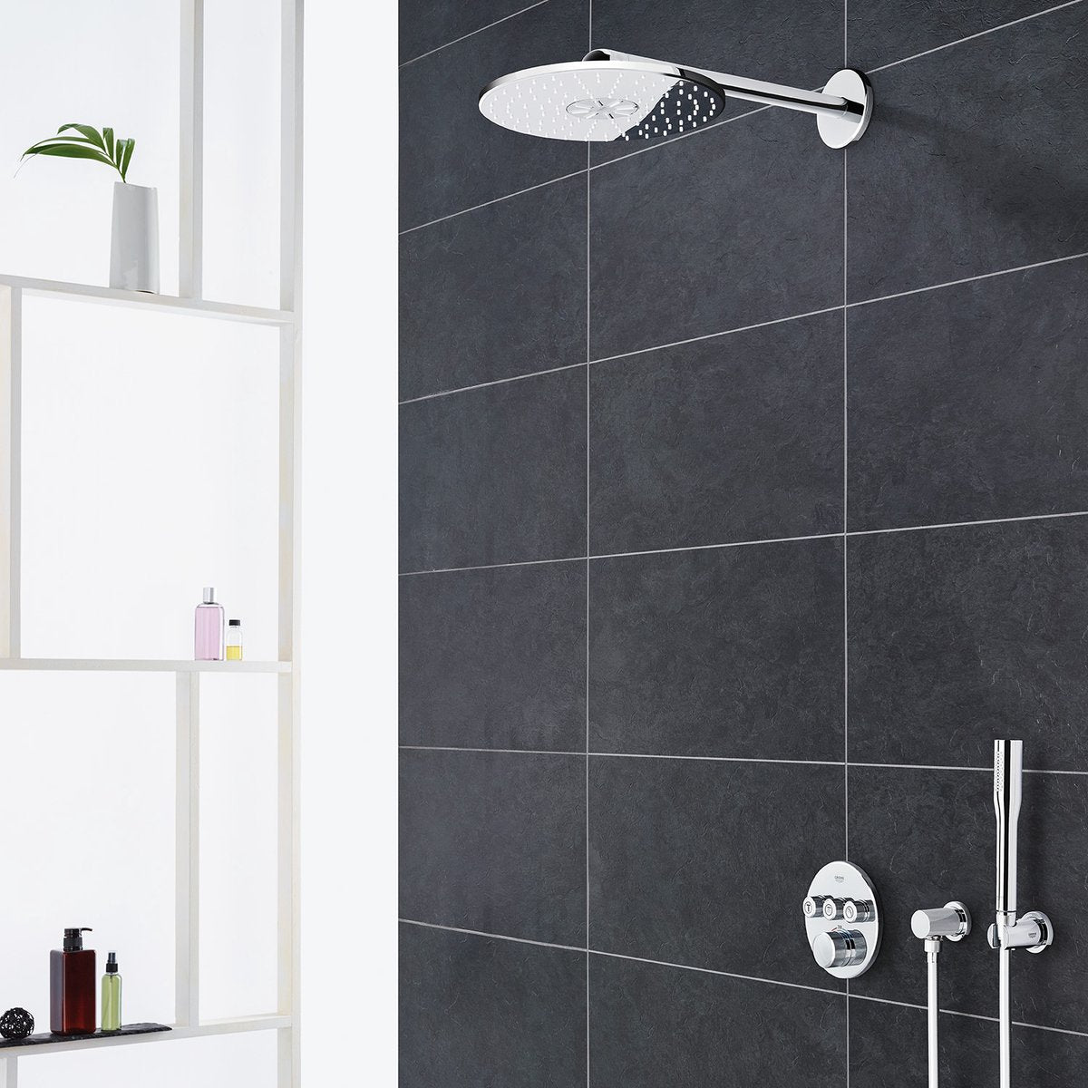 Grohe rainshower 310 smartactive overhead shower set - 31 cm overhead shower - 2 jets - chrome