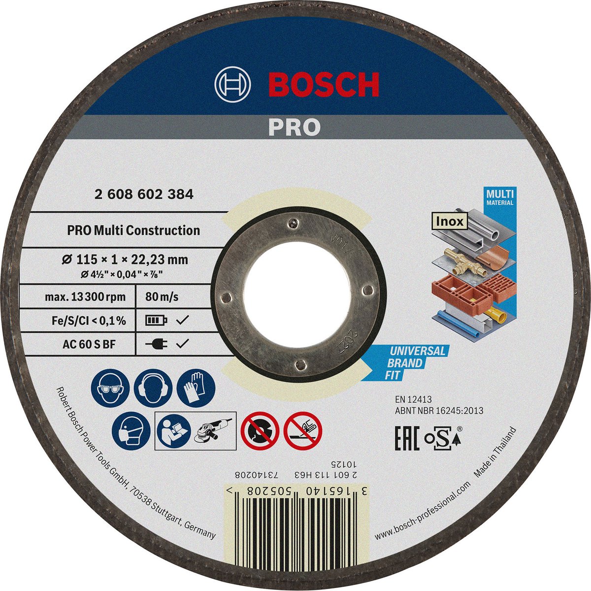 Bosch Cutting Disc Multi -Construcción 115 mm