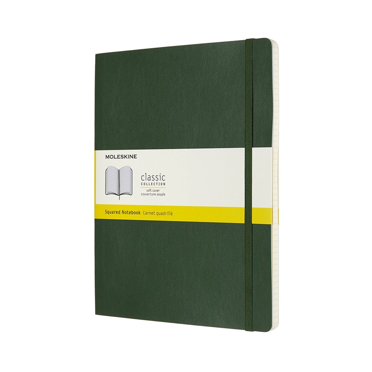 Moleskine classic notitieboek - extra large - softcover - geruit - mirte groen