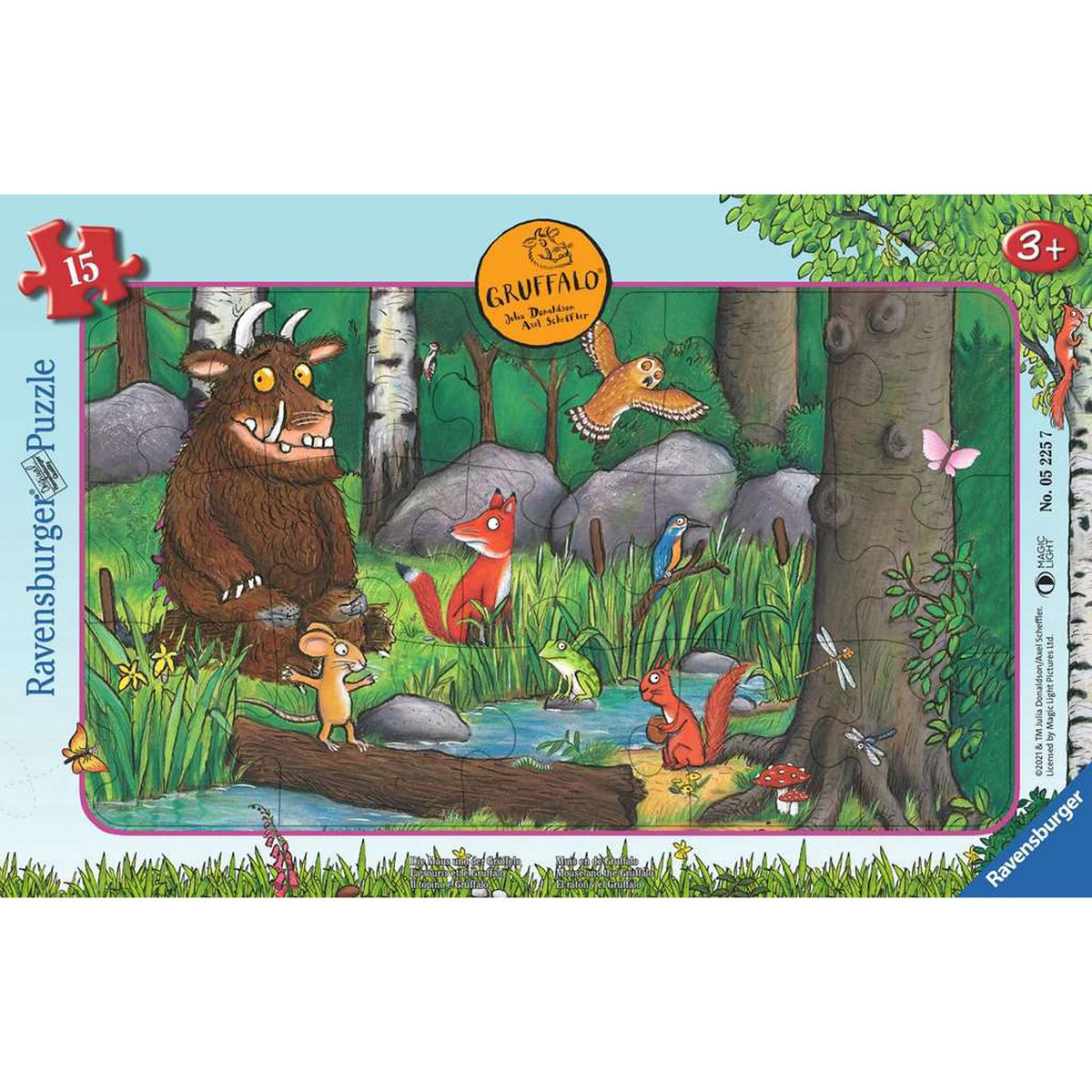 Ravensburger puzzel the gruffalo - kinderpuzzel karton 15 stukjes.