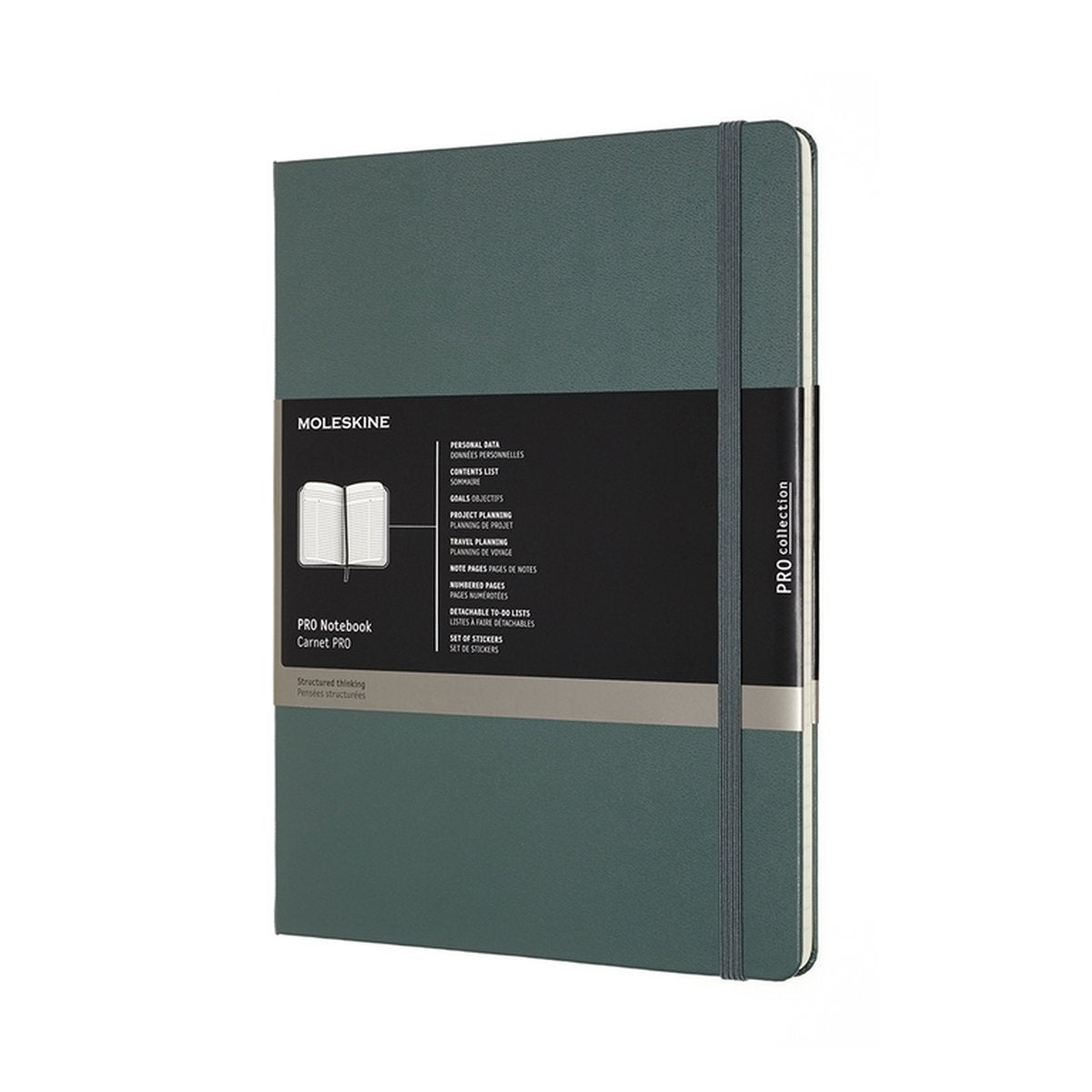 Moleskine professional notitieboek - extra large - hardcover - bos groen