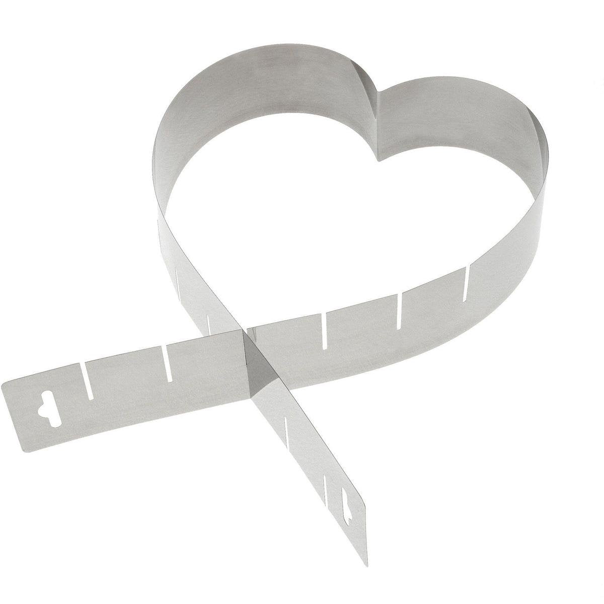 Molde para hornear Westmark en forma de corazón, ajustable de forma variable, sin fondo, acero inoxidable, plateado, 31342270