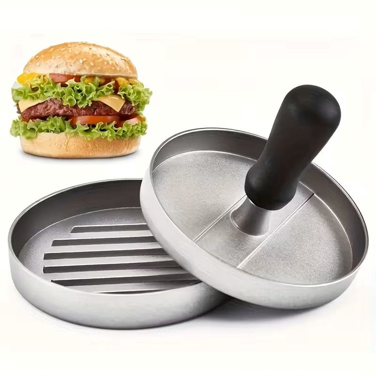 Pressa per hamburger Gefu bbq - ø 11,8 cm - plastica alluminio