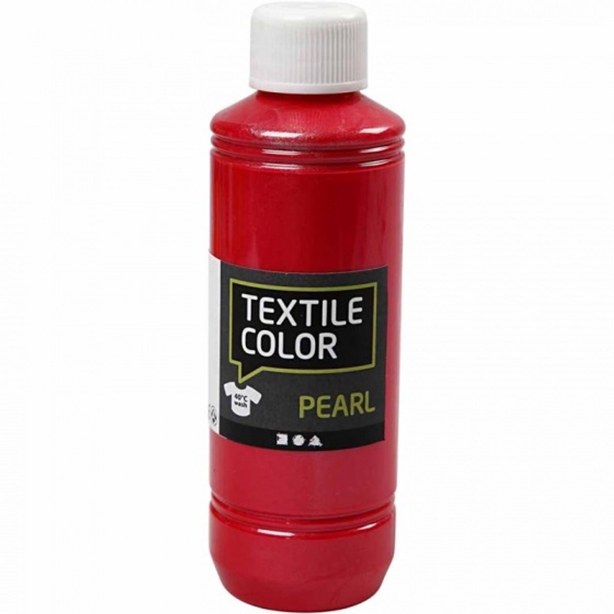 Creativ company color textil, nácar, rojo, 250 ml 1 botella