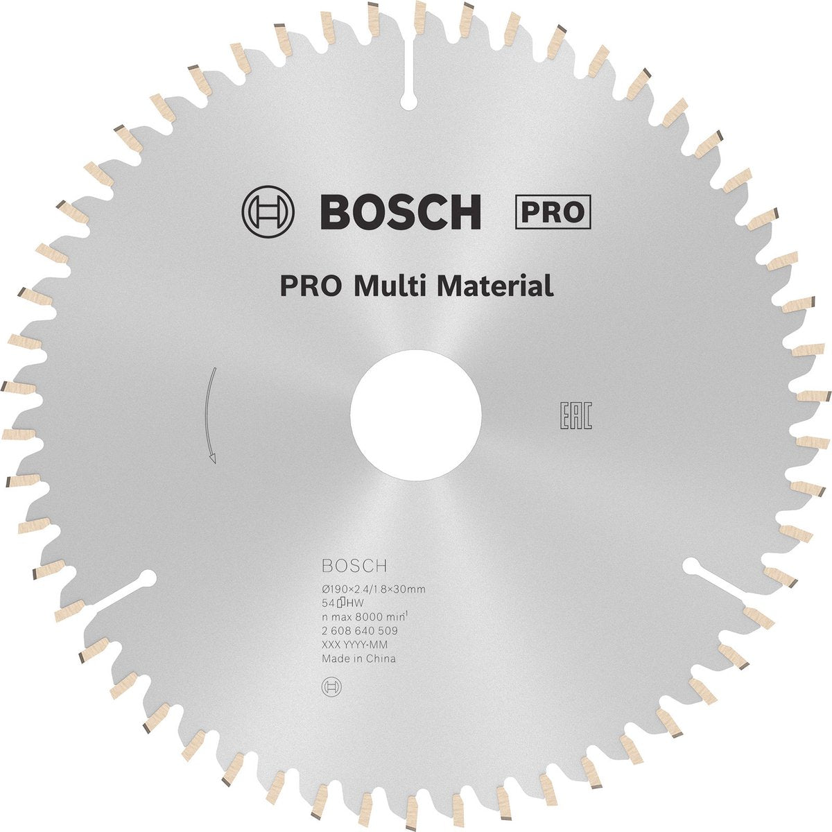 Bosch cirkzb multi 190x30x2.4 54t tr-f