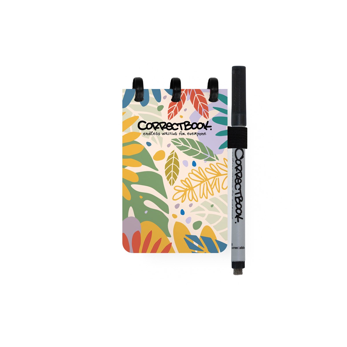 Quaderno cancellabile Correctbook A7 – bellezza botanica – mix (linee vuote) – quaderno riutilizzabile – inclusa salvietta per penna – formato tascabile