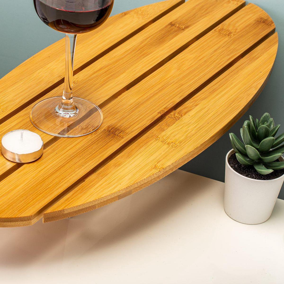 Tabla de baño Kikkerland tabla de surf - bañera con mesa auxiliar - spa - Regalo del Día de la Madre