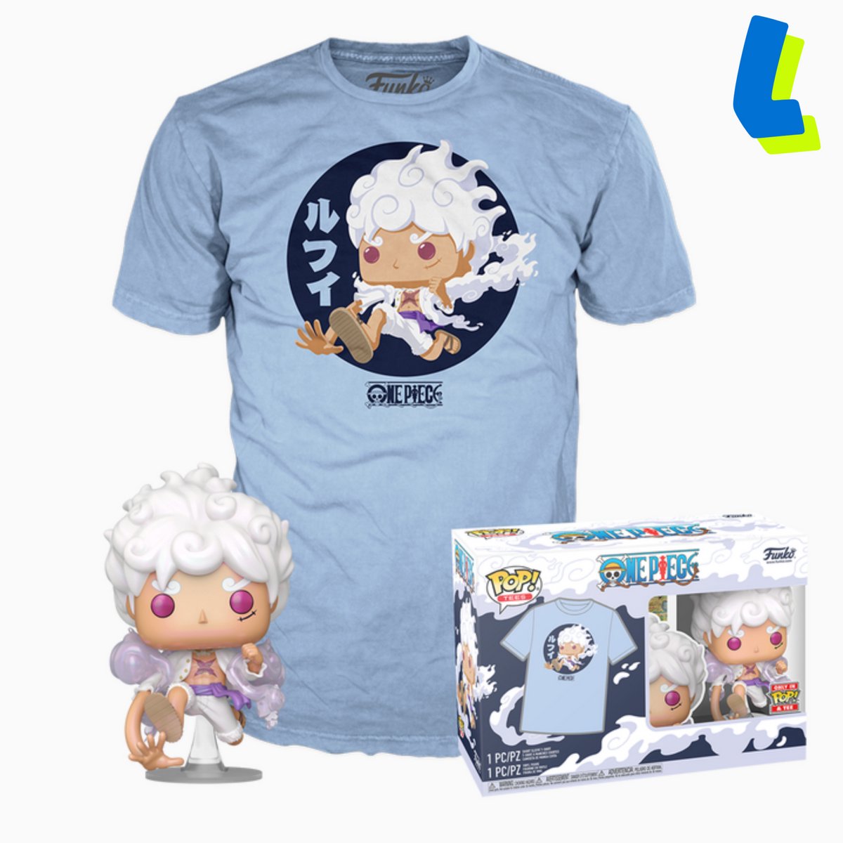 ¡Funko pop! camiseta - luffy gear five + camisa - talla l