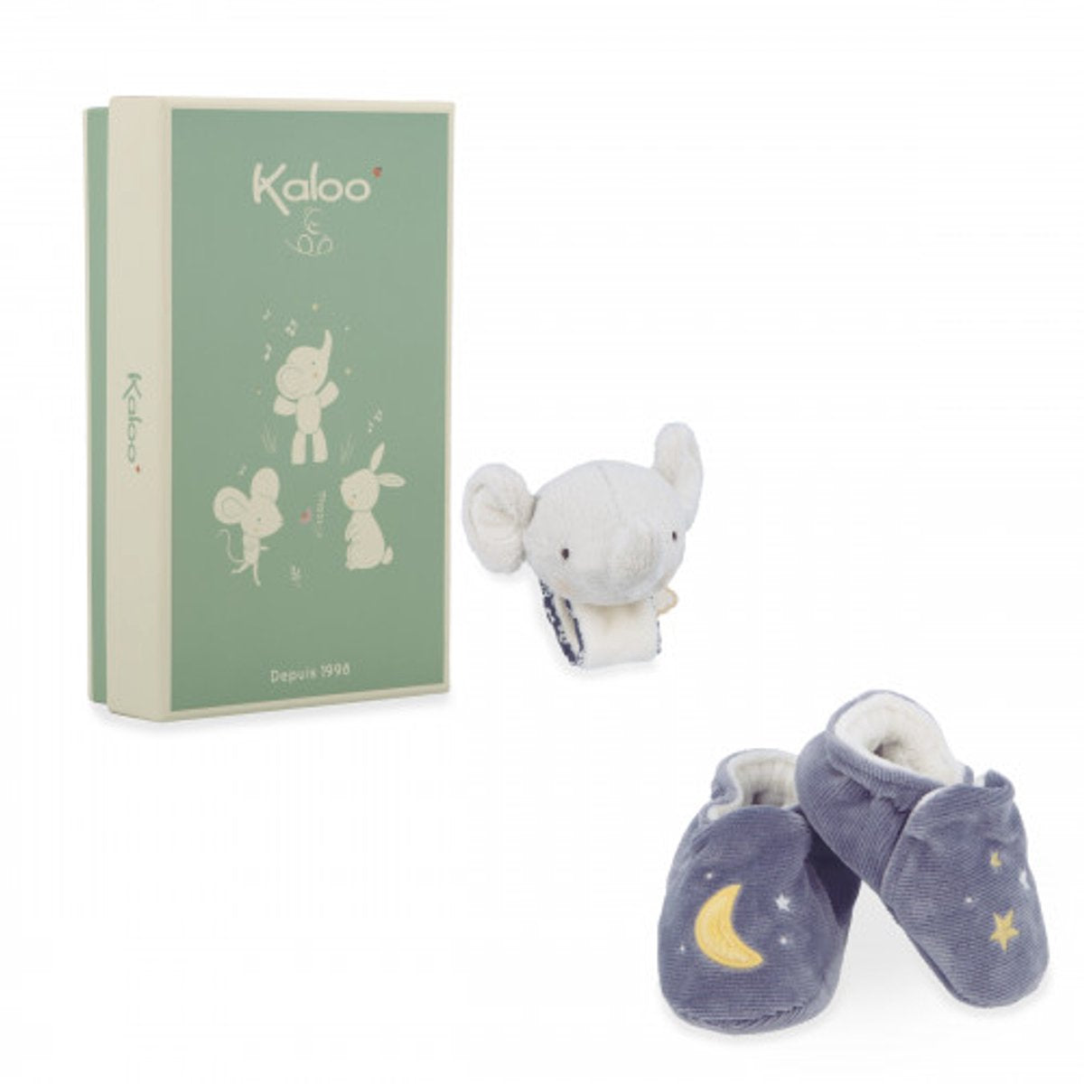 Kaloo - set de regalo para bebé elefante - gris