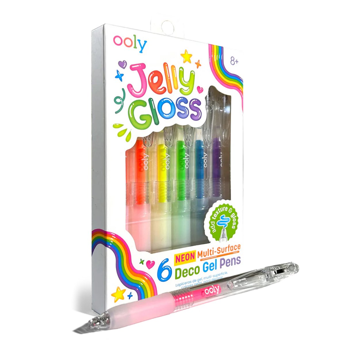Ooly - Jelly Gloss - 6 penne gel multisuperficie - neon