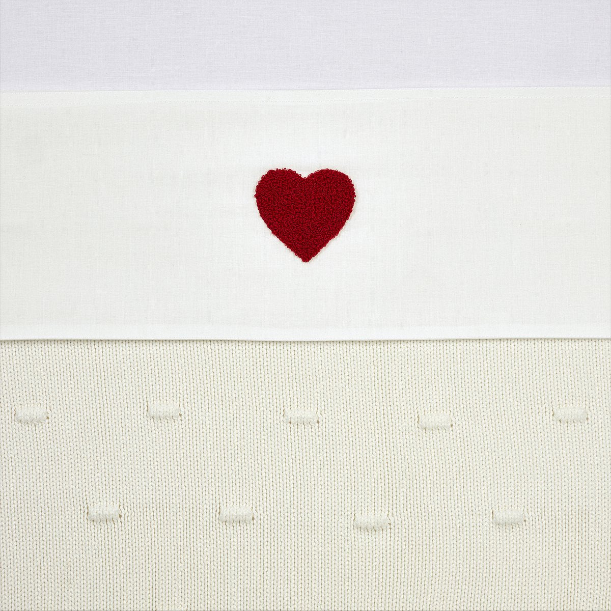 Lenzuolo per culla Meyco Baby Sweet Heart - rosso - 100x150 cm - 0,3 tog