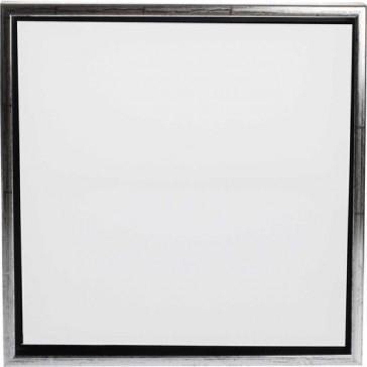 Creativ company lienzo con marco, dimensiones 40x40 cm, 360 gr, plata antigua, blanco, 1 pieza
