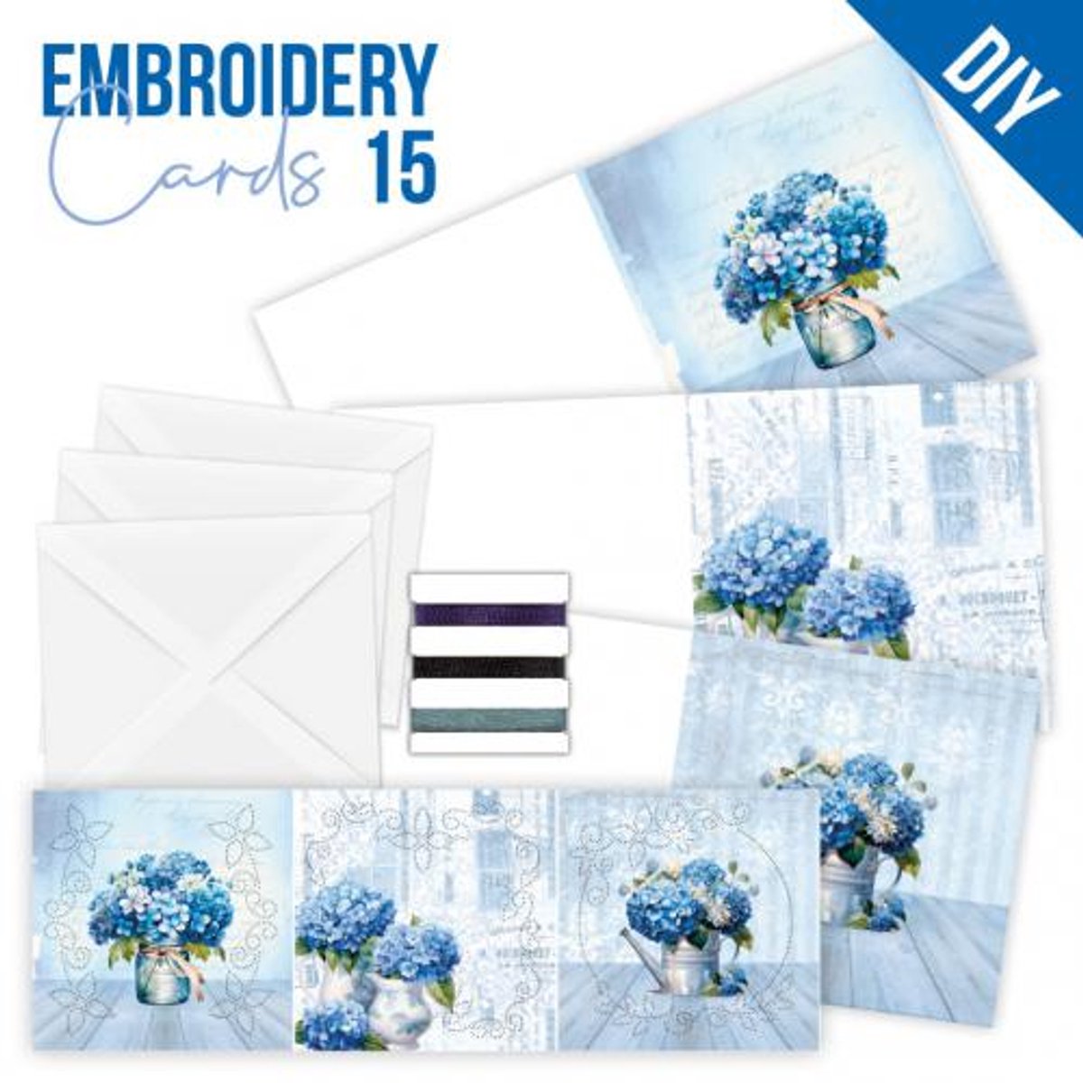 Tarjetas sin marca para coser y hacer 15 - bellezas de bayas - prado azul