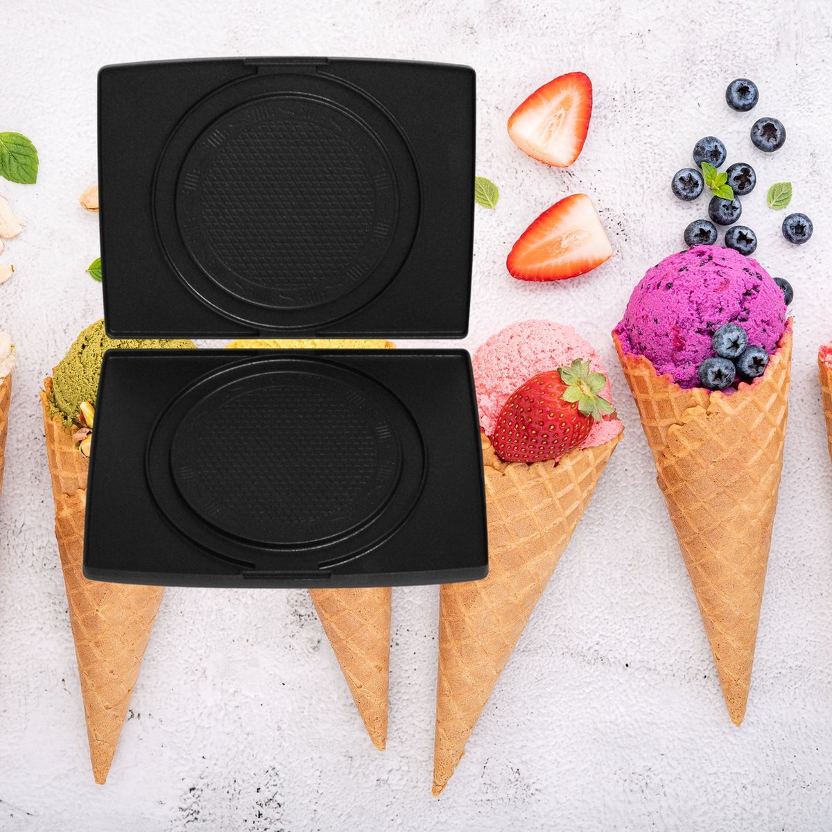 Teglia Fritel - teglia per waffle per coni gelato - cono gelato