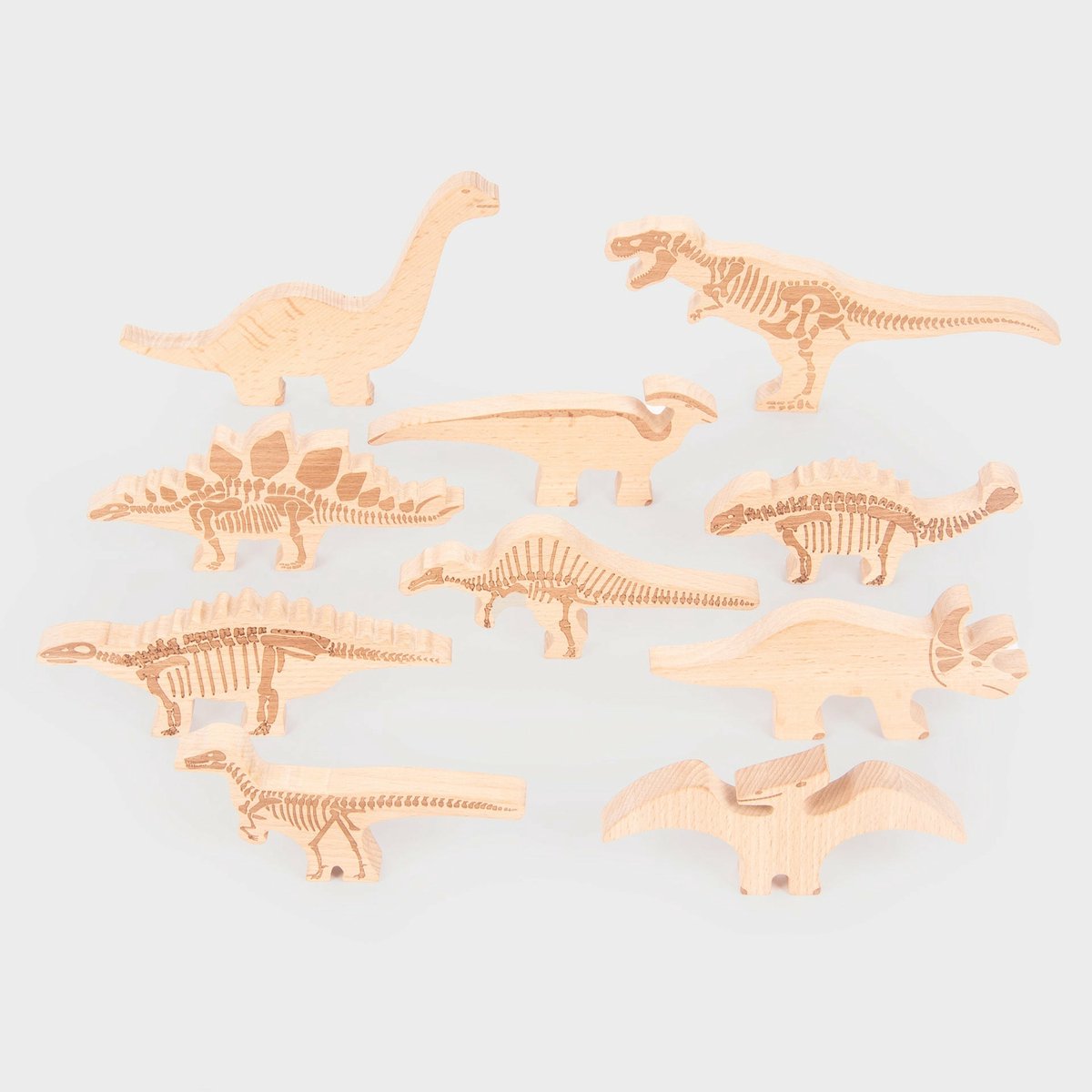Bloques de dinosaurios de madera Tickit®.