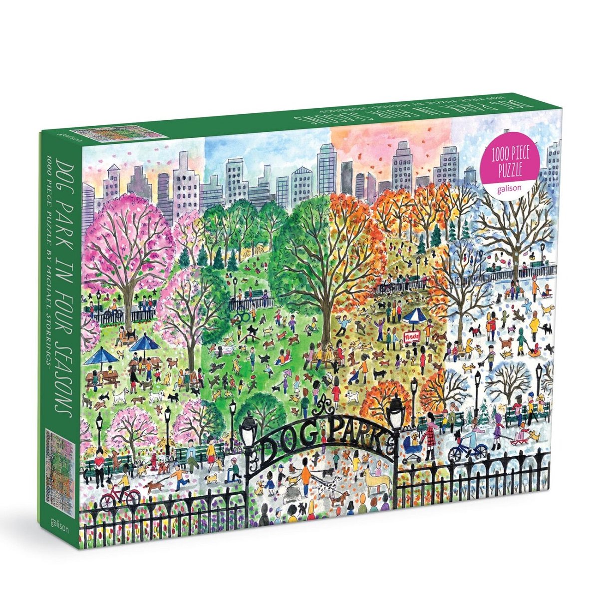 Michael Storrings Dog Park in Four Seasons Puzzle da 1000 pezzi