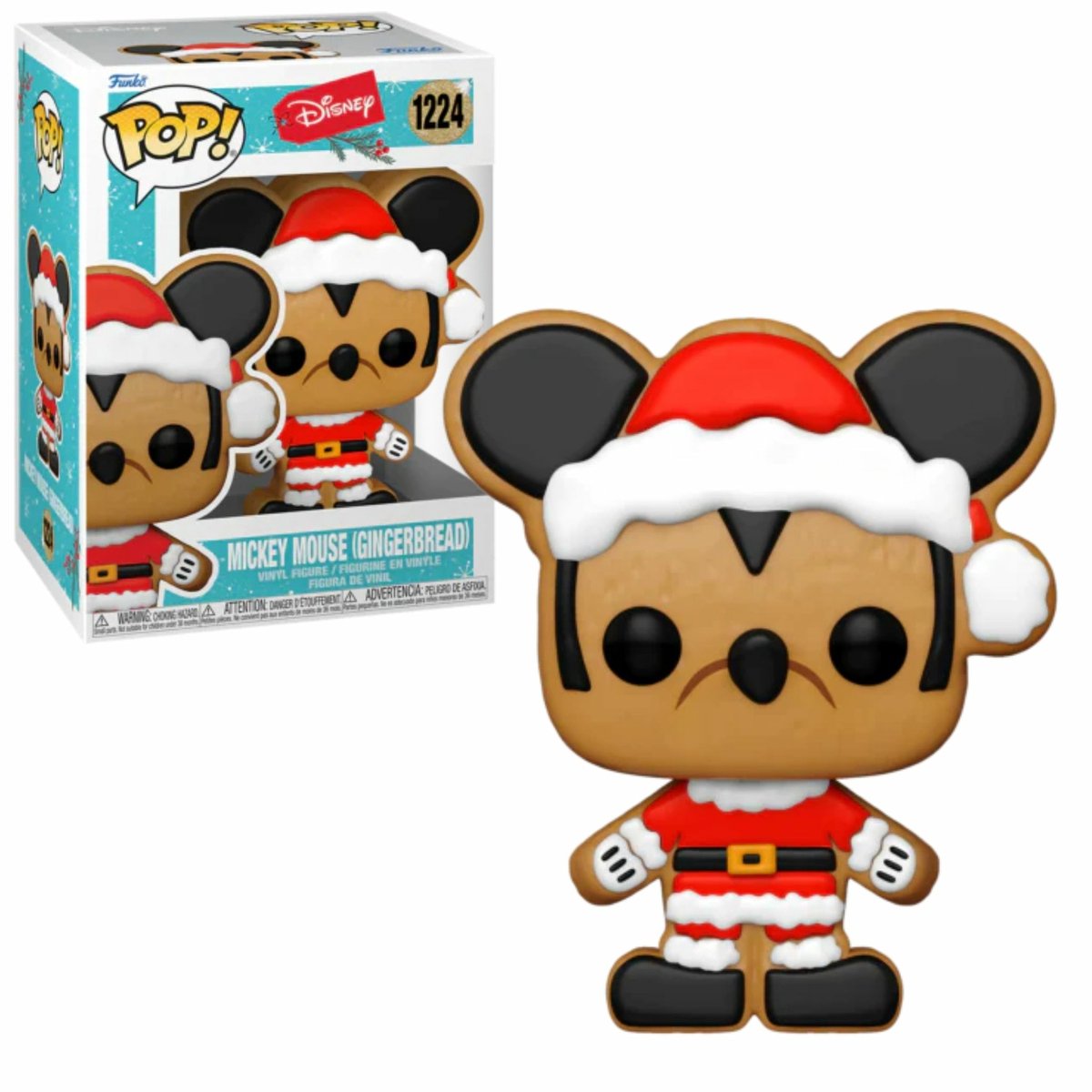 Funko mickey mouse - ¡pop navideño de disney 2022! Figura coleccionable héroes santa mickey 9 cm - multicolores