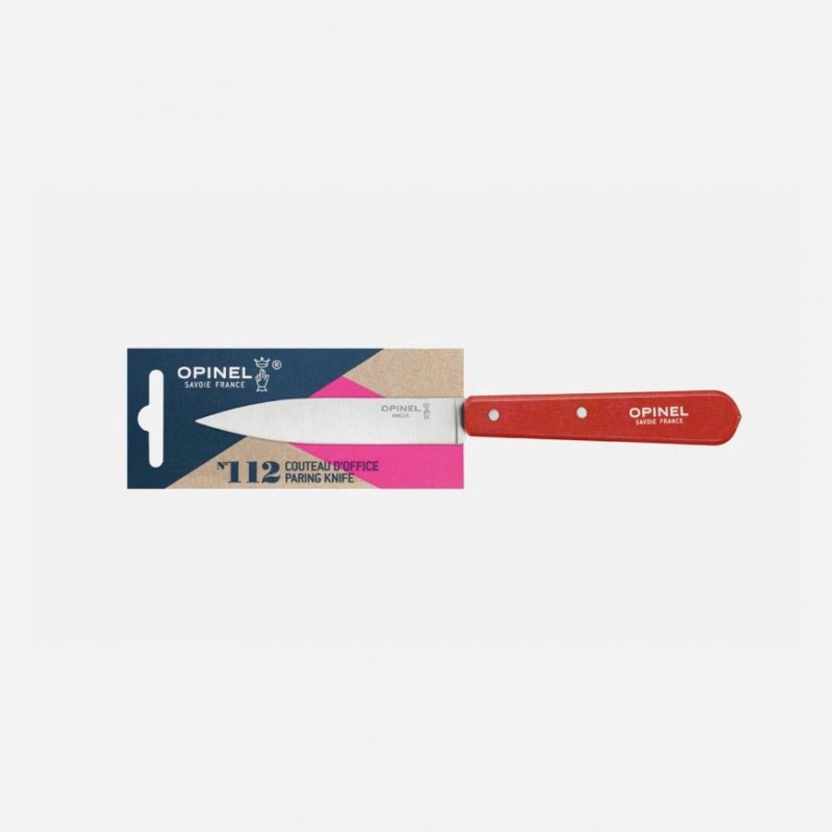 Opinel office knife n°112 - versatile kitchen knife - red