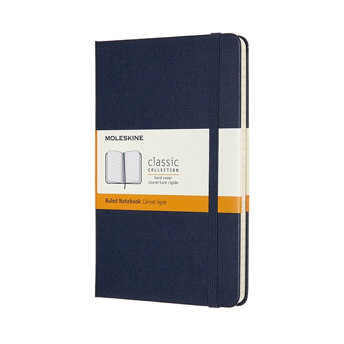 Moleskine classic notitieboek - medium - hardcover - gelinieerd - saffier blauw