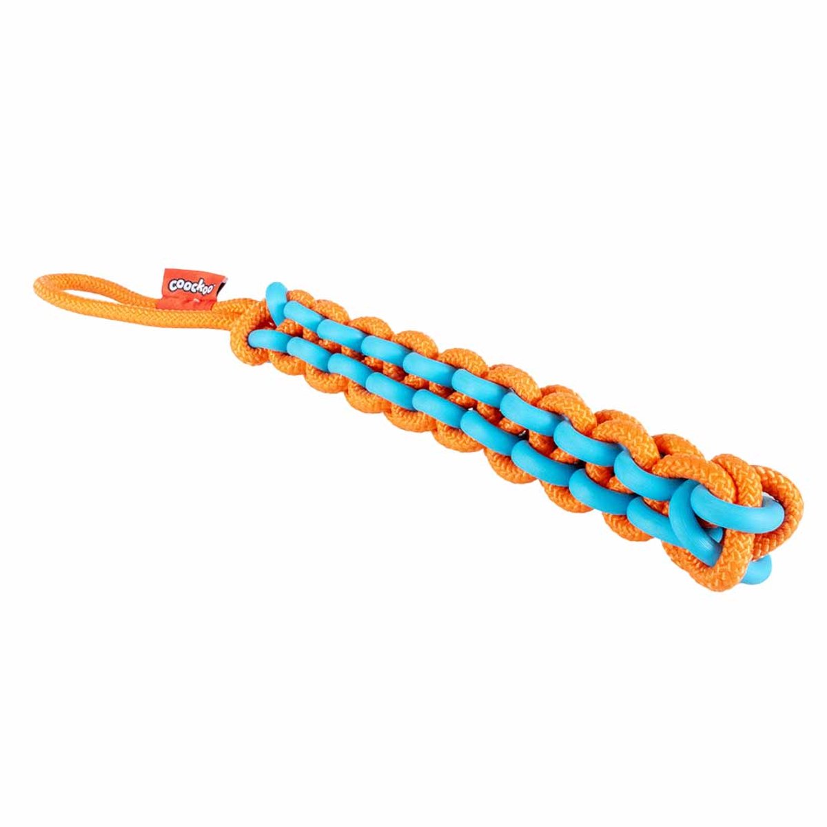 Coockoo giocattolo per cani twisting tugger blu arancione