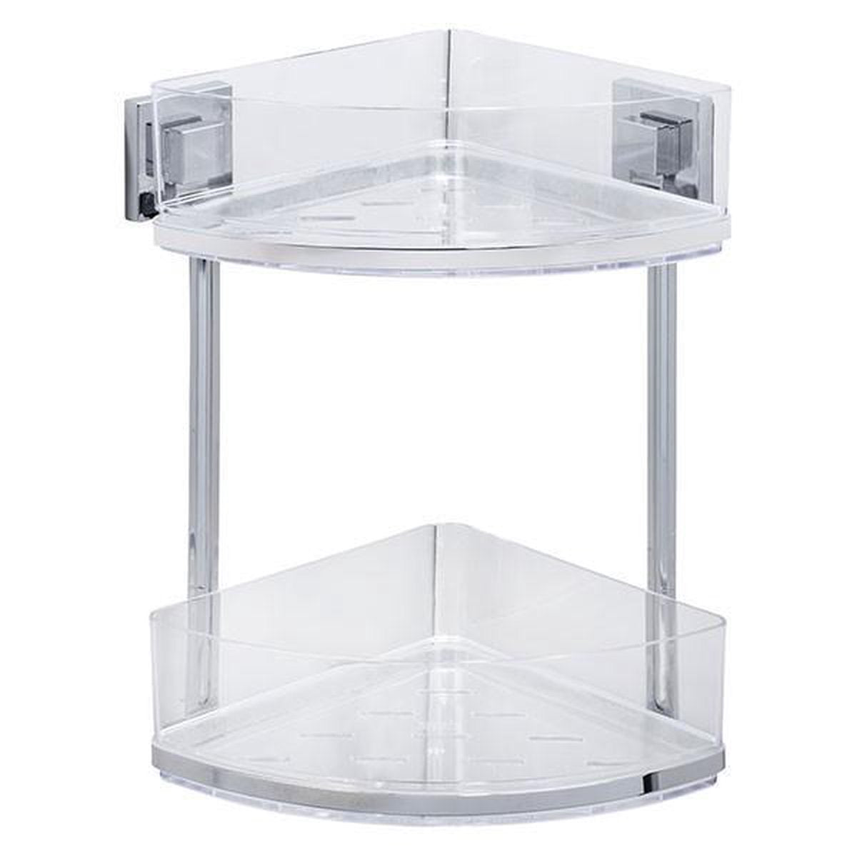Supporto per doccia e vasca Wenko 28 cm in acciaio inox argento trasparente
