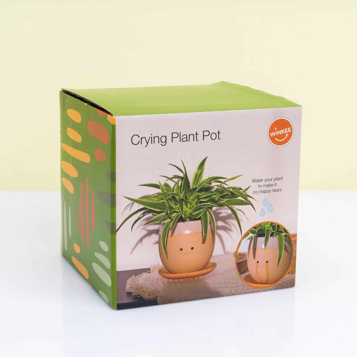 Winkee crying flower pot from