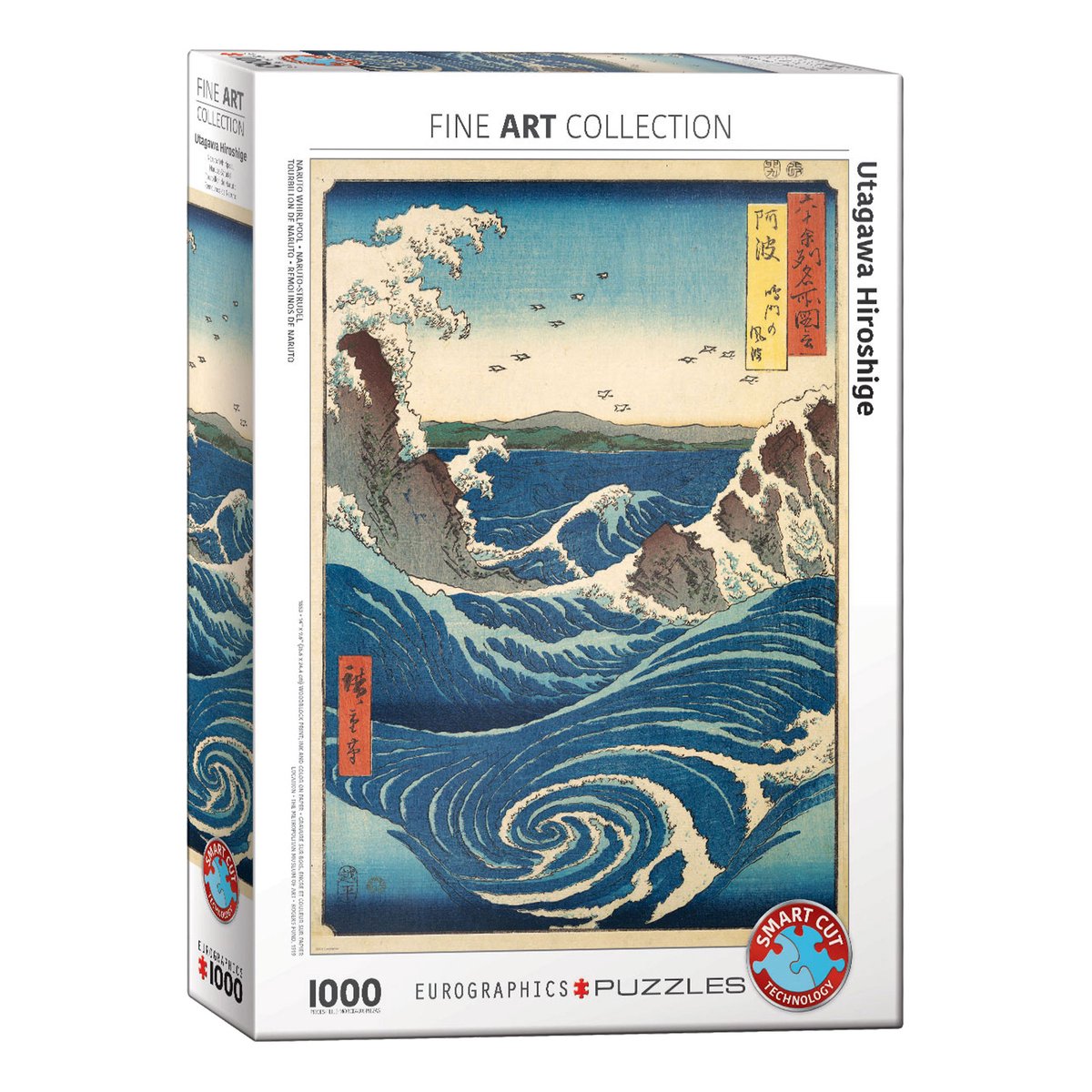 Eurographics - Il vortice di Naruto (naruto no uzushio) - utagawa hiroshige - 1000 pezzi - puzzle d'arte