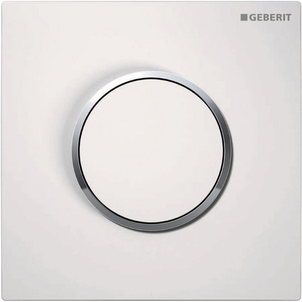 Geberit tipo 10 ur pn - panel de control de urinario - neumático - botón redondo - cromo blanco brillo - 116.015.kj.1